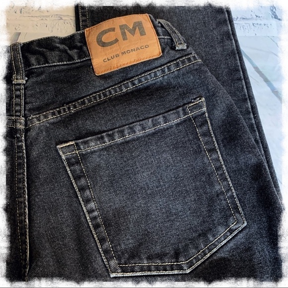 Club MONACO Black Wash Straight Leg Jeans - Picture 3 of 6